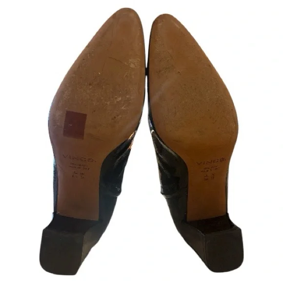 Vince Black Patent Italian Leather Ankle Boots- size 9 - Picture 6 of 9